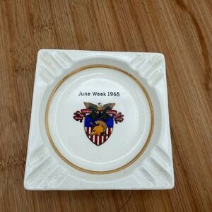 Vintage West Point June Week 1965 White Porcelain‎ Ashtray